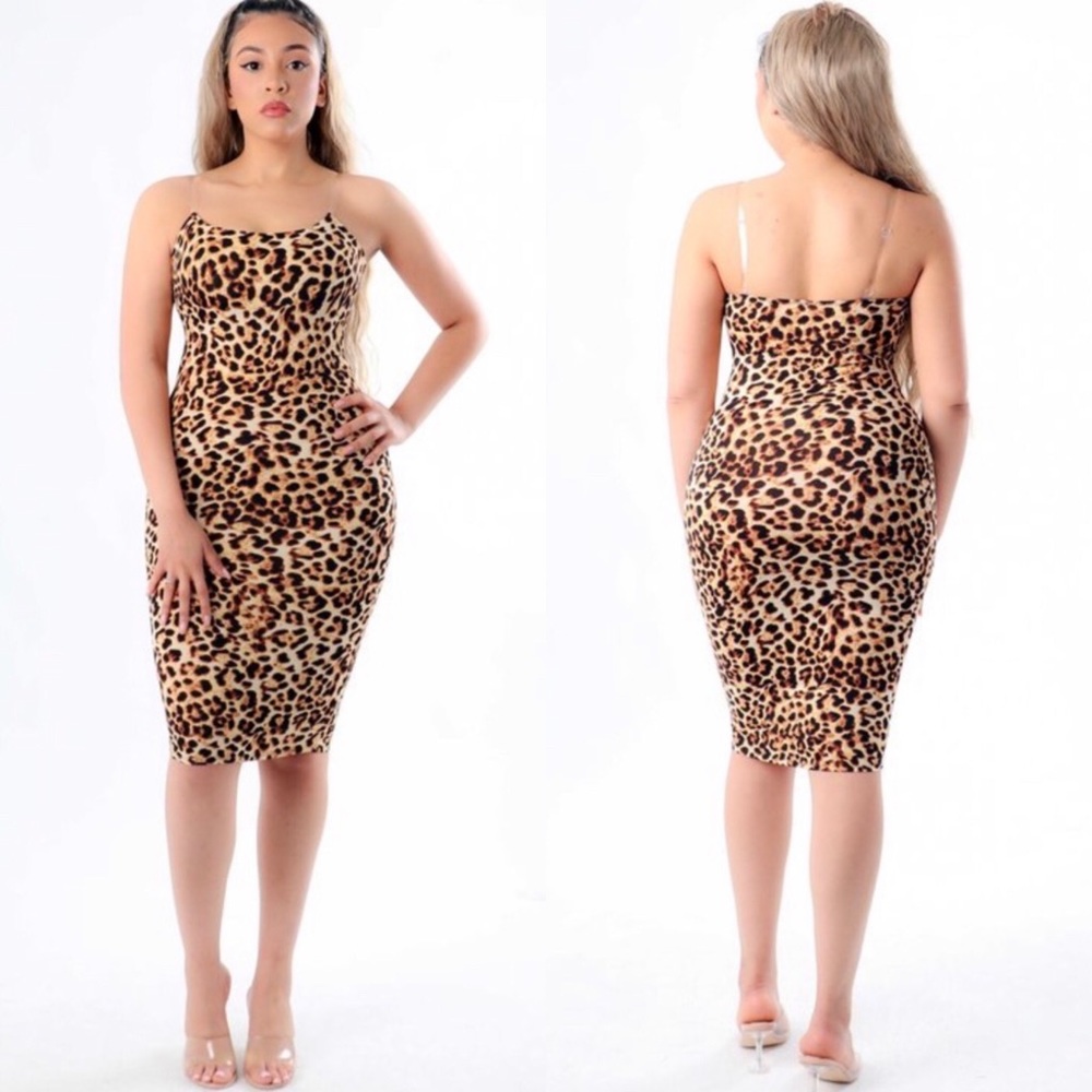 LAST 2‼️ 🆕 KAYLA LEOPARD MIDI DRESS